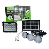 Kit Camping Luces Reflector Panel Solar Con 3 Lamparas Led