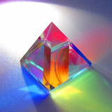 Pirámide Óptica Dispersión Rgb Dicróico Cristal Prisma 2cm