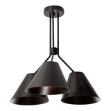 Lámpara Colgante Dark Decor Negro E27 60w 3 Luces Lumimexico 23123-2