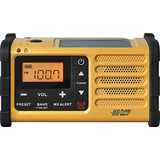 Radio De Manivela Am/fm Con Linterna, Color Amarillo-negro