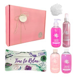 Set Kit Aromas Relax Caja Regalo Mujer Box Rosas Zen Spa N12