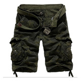 Pantalones Cortos De Combate Camo Army Cargo For Hombre Cam