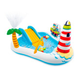 Alberca Inflable Infantil Con Rebaladilla Set Pesca Msi