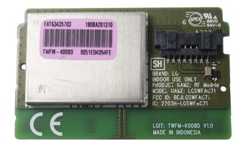 Modulo Wifi LG 49uj6350-uc Eat63435703 Lgswfac71