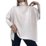 Sweater Poleron Mujer Pullover Polera Amplio Tejido Premium