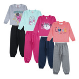 Kit 4 Conjuntos Infantil Menina Inverno