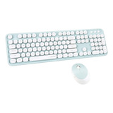 Kit Teclado Y Mouse Optico Ubotie Maquina De Escribir 2.4...