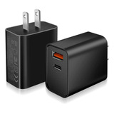 Cargador Rápido Usb C De 20 W, Paquete De 2 Unidades, Doble