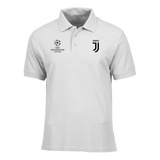 Camiseta Tipo Polo Juventus, Champions League Logos Bordados