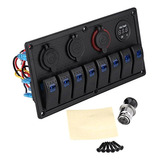 12/24v Panel De 8interruptor Con Voltímetro Para Coche,boat