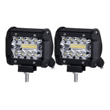 2 Faros Led Proyector Auxiliar 60w Combo Spot + Flood 4x4