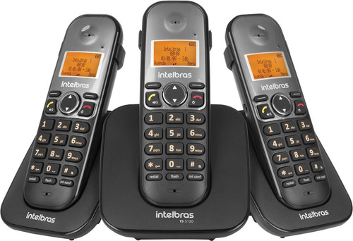 Telefone Sem Fio Intelbras Com Viva Voz E Dois Ramais Ts5123