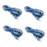 Pack 4 Cable Rca Miniplug 3.5mm Reforzado 2 Metros Artekit