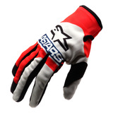 Par De Guantes Para Motociclista Alpinestars Radar Gloves Blanco Con Rojo Talle Xl