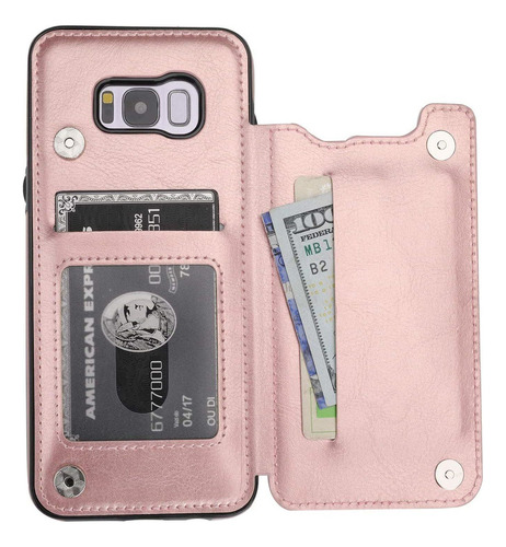 Funda Protectora Para Samsung Galaxy Cartera Con Tarjetero A