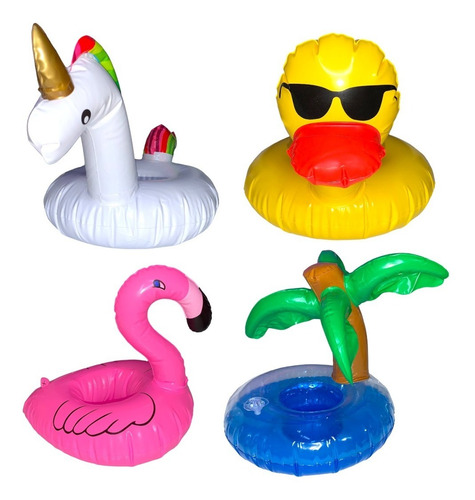 20 Inflable Salvavidas Portavaso Flamingo Flotador Alberca 