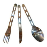 Set Cubiertos Camping Cutlery Set  3 