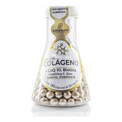 Colágeno CoQ-10 180 Cápsulas Solanum Colágeno Coenzima Q-10 Biotina Vitaminas y Minerales | MercadoLibre