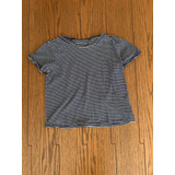 Blusa Mujer Xs American Eagle Blanco Y Azul