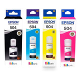 Combo Tintas Epson 504 T504 Original L4150 L4160 L6191 L6161