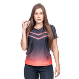 Camisa Dry Fit Feminina Esportiva Gola V Com Proteção Uv