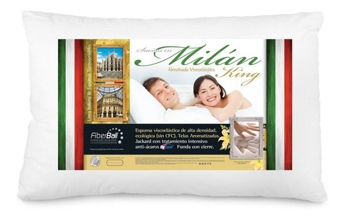 Almohada Viscoelastica 80cm Linea Italiana Milan King Fiber