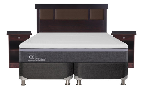 Cama Americana 2 Plazas Cic Ortopedic Advance + Set Dublin 