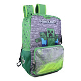 Mochila Primaria Niño Minecraft 100% Original Amplia Diseño Original 