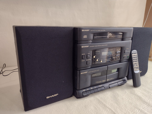 Som Rádio Mini System Sharp  Cms-c333 3 Cds Tape Duplo 