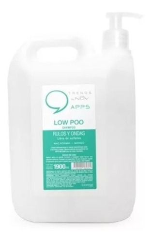 Shampoo Nov Trends Apps Cabello Rulos Y Ondas 1900ml Low Poo