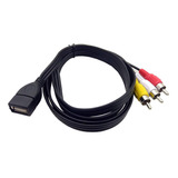 Cable Usb 2.0 Hembra A 3rca Macho Jack Splitter Av