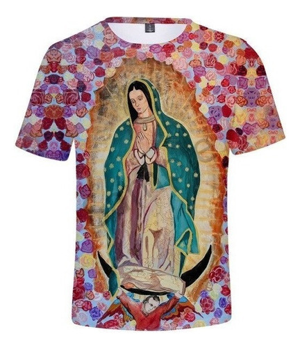 Poleras Impresi Para Hombre De Guadalupe Virgen María Cató