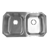 Tarja De Doble Tina Para Submontar Acero Inox Para Monomando