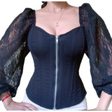 Corset Luxury-mangas Encaje. Calce Perfecto, Realza Busto