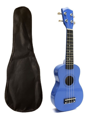 Ukelele De Madera Soprano Con Funda Manual Y Lecciones