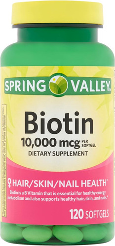 Biotina 10.000 Mcg Spring Valley 120 Softgels- Original 