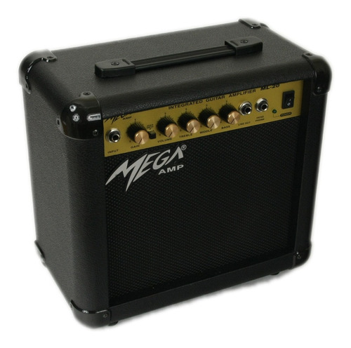 Caixa Amplificada Mega Ml-20 20w Para Guitarra Bivolt Cor Preto 110v/220v
