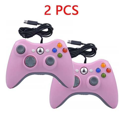 Kit De 2 Controles Para Ordenador Portátil Xbox 360 Con Fio