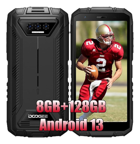 Doogee S41 Plus Rugged Smartphone 8gb + 128gb ,6300mah Battery,5.5-inch Hd + Display Android 13 Phone,13 Mega Pixel Camera,ip68 Nfc / Otg. /gps