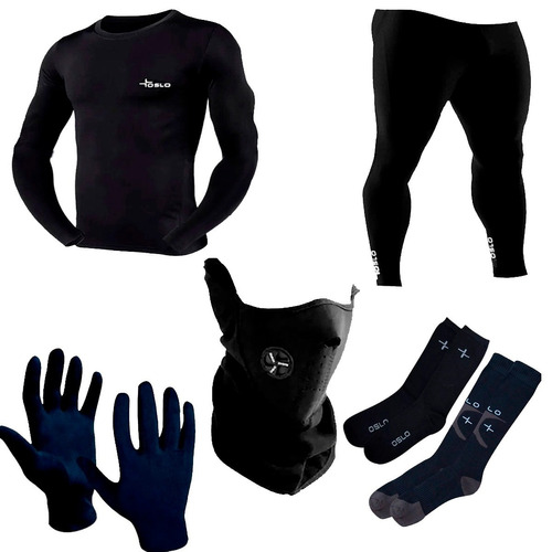 Kit Conjunto Termico Oslo 2p Medias Guantes Cuello Solo Fas!