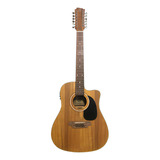 Guitarra Electroacustica Bamboo Ga-4012-koa-q 12 Cuerdas Msi Color Natural Material Del Diapasón Madera Orientación De La Mano Diestro