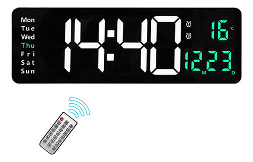 Relógio De Parede Digital De 16 Polegadas Com Alarme E