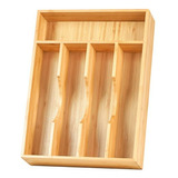 Organizador De Cajón De Cocina De Bambú, Compatible Con Cubi