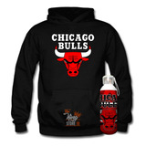 Poleron + Botella, Chicago Bulls, Basketball, Nba, Deporte, Fans, Xxxl