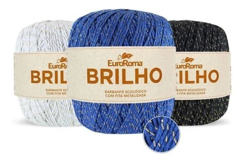 Barbante Brilho Ouro 400g N°6 4/6 Fios 406m Euroroma