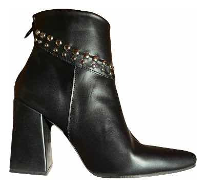 Botas Negras Cuero Con Tachas Talle 38