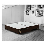 Base Aiden  King Size   Suede Chocolate  Muebles Mueble Box