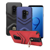 Funda Hibrida Llavero Para Galaxy S9 Plus Sm-g9650 Uso Rudo