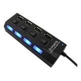 Hub 4 Puertos Multi Usb 2.0 Indicador Luz