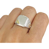 Anillo Sello Cuadrado Ideal Para Grabar Plata Y Oro Ao 514-1